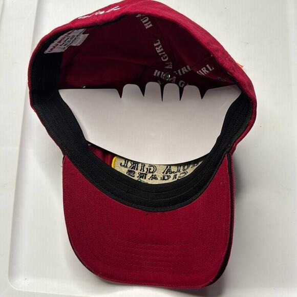 NWT Hula Girl Cigars Hawaii Red Baseball Hat Secret Pocket Cap - Picture 4 of 8